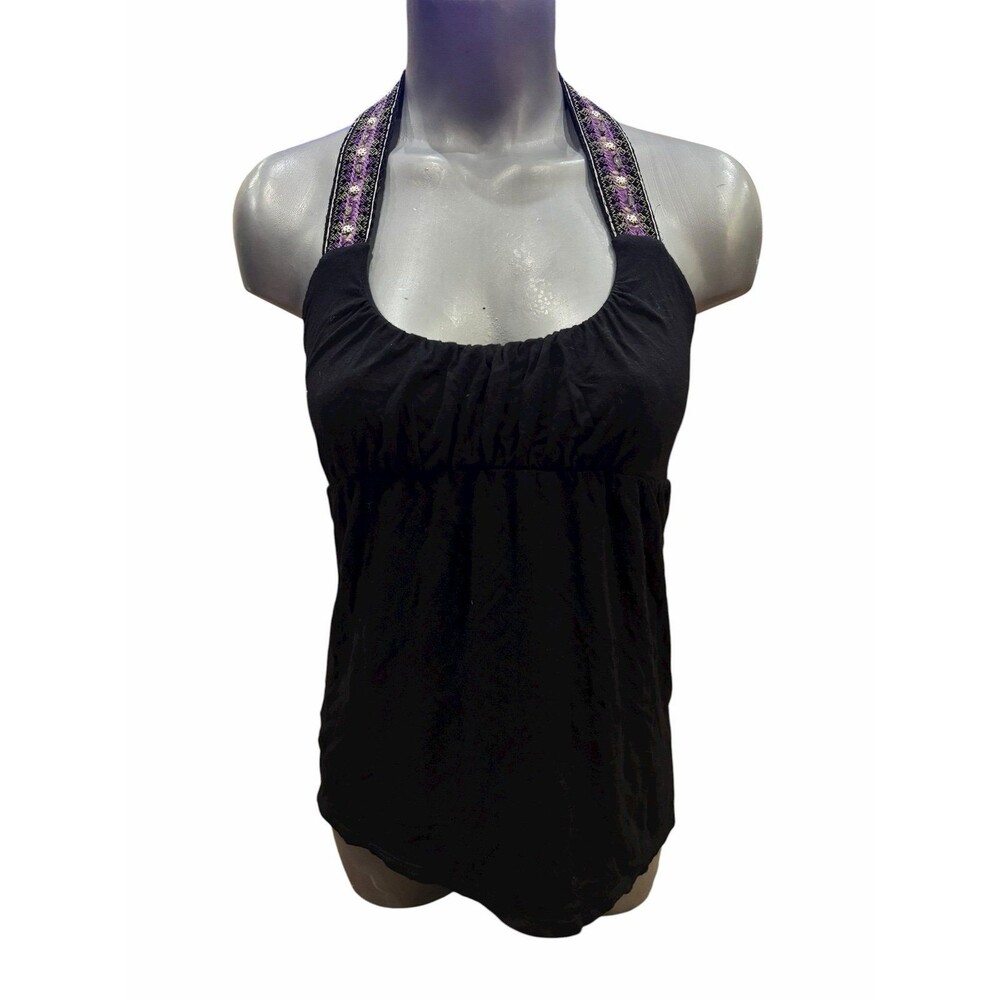 Grass Collection Boutique Shelf bra embroidered halter top small